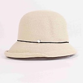 cheap Party Hats-Bohemian Beach Straw Hats with Beading / Color Block 1pc Party / Evening / Casual Headpiece