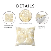 economico stile floreale e vegetale-1 federa per cuscino in velluto, motivo floreale&amp;amp;Piante Classiche Pastorali Quadrate Tradizionali Classiche Cuscini Da Esterno Per Divano Divano Letto Poltroncine Dorate
