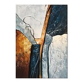 cheap Abstract Paintings-Oil Painting Hand Painted Vertical Abstract Modern Rolled Canvas (No Frame)