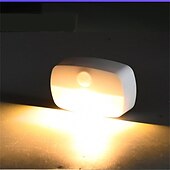 cheap Sensor Night Lights-2/6 pcs LED Motion Sensor Light Battery Operated Wireless Wall Lamp Night Light No Glare Corridor Closet LED Cabinet Door Light