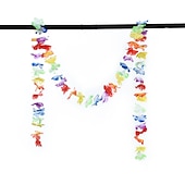 cheap HawaiianSummer Party-Hawaiian Colorful Flower Strips Pull Flower Decoration Flower 2-6 Meters Long Festival Festival Party Supplies