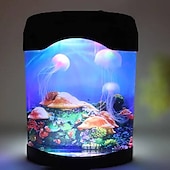 ieftine Lumini decorative-meduză rezervor lumina marină înot lumină de dispoziție led acvariu colorat lumini de noapte lampă pentru copii lumini decorative