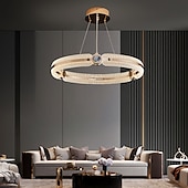 economico Luci a sospensione-Lampadario a sospensione a cerchio da 40 cm a led lampadario in alluminio di lusso in stile nordico 220-240v