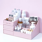 cheap Jewelry &amp; Cosmetic Storage-Drawer Makeup Storage Box Cosmetic Storage Box Desktop Dresser Organizer Container Jewelry Lipstick Cosmetics Storage Rack Large Capacity