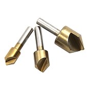 economico set di punte da trapano-5 pz 6mm 10mm 12mm 16mm 19mm smussatura svasatore punta da trapano 1 flauto 90 gradi set per legno cambio rapido