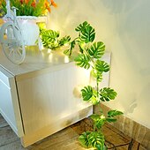 cheap Solar String Lights-Outdoor Solar Roses Leaves Rattan String Lights 2m 20leds Fairy String Lights IP65 Waterproof St. Patrick&#039;s  Valentines Wedding Party Garden Patio Balcony Home Outdoor Decoration