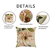 baratos estilo floral e plantas-capa de almofada lateral dupla floral 4 unidades quadradas decorativas macias capa de almofada capa de almofada fronha para sala de estar do quarto almofada interior lavável à máquina de qualidade