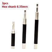 baratos conjunto de brocas-3pcs 80-120-140mm adaptador de conexão telescópica alça de parafuso hexagonal extensão de manga de junção conectada haste de haste