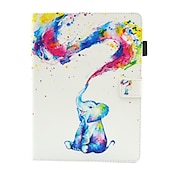 זול נרתיק iPad-לוּחַ כיסויים מכסים ל עבור Apple אייפד אייר 5 ipad 9th 8th 7th Generation 10.2 inch מסתובב360מעלות מגנטי עמיד בזעזועים פרפר פנדה נוף TPU עור PU