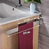 abordables Barres repose-serviettes-Porte-Serviettes Sans Perçage, Pporte-Serviettes Mural en Acier Inoxydable 304 pour Salle de Bain et Cuisine, Support Mural Autocollant pour Meubles de Salle de Bain