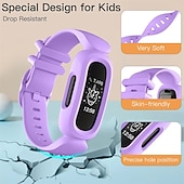 billiga Fitbit klockband-5 st Smart Watch-band Kompatibel med Fitbit Ace 3 Mjuk silikon Smart klocka Rem Vattentät Justerbar Andningsfunktion Sportband Ersättning Armband