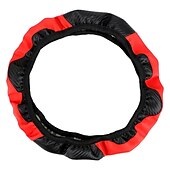 olcso Kormányvédők-38cm-es autókormányhuzat légáteresztő csúszásmentes pu bőr karbonszálas kormányburkolat