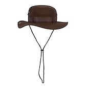 cheap Outdoor Headwear-Fishing Sun Boonie Hat Waterproof Summer UV Protection Safari Cap Outdoor Wide Brim Hunting Hat Army Green Dark Green Khaki for Hunting Fishing Climbing Bucket Hat