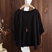 economico Magliette-Per donna maglietta Blusa Liscio Vintage Streetwear Mezza manica Girocollo Top regolari Giornaliero Per uscire Fine settimana Nero Bianco Giallo Rosa Rosso Primavera Autunno