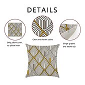abordables style géométrique-Housse de coussin décorative géométrique, taie d&#039;oreiller carrée douce, pour chambre à coucher, salon, canapé, chaise, 4 pièces