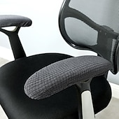 baratos Capa para Cadeira de Escritório-Almofadas de apoio de braço de cadeira de escritório elásticas capa elástica, capas de apoio de braço de cadeira de jogos confortáveis para cotovelos e antebraços alívio de pressão