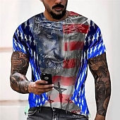 Veterans Day Men's Patriot Patriotic Veteran Unisex Graphic Prints Human National Flag T shirt Short Sleeve T shirt 3D Print Crew Neck Shirt Sports Designer Casual Outdoor Street Daily Blue Summer4