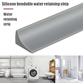 cheap Bathroom Organizer-Silicone Bathroom Water Stopper Self-Adhesive Water Retaining Strip Bendable Bathroom Door Washing Machine Shower Dam Barrier
