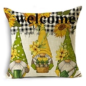 abordables style floral &amp; végétal-été abeille double côté housse de coussin 1 pc doux décoratif carré taie d&#039;oreiller taie d&#039;oreiller pour chambre salon qualité supérieure lavable en machine intérieur coussin pour canapé canapé lit