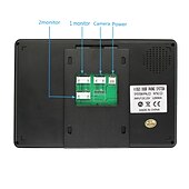 cheap Video Door Phone Systems-Wired 7 Inch Wire Video Doorphone Two to Two Video Intercom with Unlock Function