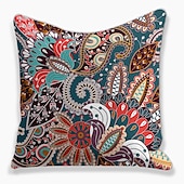 baratos estilo boho-Capa de almofada de lado duplo paisely 4 peças capa de almofada quadrada decorativa macia fronha para sofá quarto qualidade superior mashine lavável