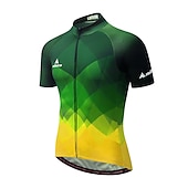 Miloto Men's Short Sleeve Cycling Jersey Summer  Bike Quick Dry Sports Patterned Mountain Bike MTB Road Bike Cycling Clothing Apparel / Stretchy Purple Green Dark Blue Gradient4