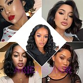 cheap Human Hair Lace Front Wigs-4x4x1 Lace Closure Wig 13x4x1/4x4x1 T Part Body Wave Wig Human Hair Wigs 150% 180% Density Peruvian Remy Hair Natural Wig