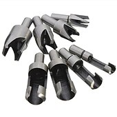 cheap Drill Bit Set-8pcs Round Shank 3/8(9.5mm) Carpentry Wood Plug Cutter Straight Tapered Claw Type Drill Bit Set 6mm 10mm 13mm 16mm Wood Drill