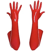 cheap Glossy-Zentai Suits Gloves Catsuit Motorcycle Girl Carnival Costume Full Body Suit Women&#039;s Cosplay Sexy Costume Solid Color Faux Leather Costume for Masquerade Adults