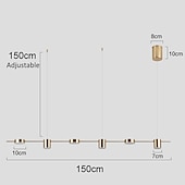 olcso Függőfények-5/6 fej sziget design függőlámpa led fém minimalista galvanizált nappali étkező hálószoba