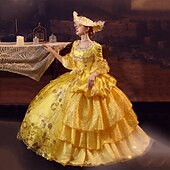 economico Vestiti-Da principessa Shakespeare Taglie forti Gotico Rococò Ispirato al vintage Medievale Vestiti Vestito da Serata Elegante Stile Carnevale di Venezia Per donna Costume Vintage ▾ Cosplay Feste Mascherata