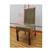 cheap Chair Cover-100%Waterproof Plastic Dining Chair Covers with Backrests, PVC Clear Chair Seat Cover, Waterproof Kitchen Protector Chair Slipcover for Party No Dust/Dirt/Spill
