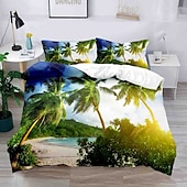 cheap Duvet Cover Sets-3D Bedding  Summer Beach Ocean Marine Life print Print Duvet Cover Bedding Sets Comforter Cover with 1 print Print Duvet Cover or Coverlet，2 Pillowcases for Double/Queen/King