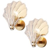 cheap Indoor Wall Lights-2pcs Crystal Wall Lamp E14 Lamp Cap Postmodern Luxury LED Wall Lamp Champagne Crystal Wall Lamp is Suitable for Bedroom Bedside Aisle Study TV Background Wall Lamp