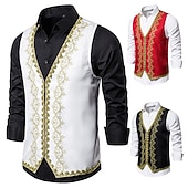 economico Cime-Retrò Vintage Rococò Vittoriano Mascherata Gilet Principe Ricamo Costume Per uomo Mascherata Festa / Sera Carnevale di Venezia Adulti Gilet