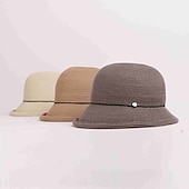 cheap Party Hats-Bohemian Beach Straw Hats with Beading / Color Block 1pc Party / Evening / Casual Headpiece
