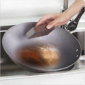ieftine Curățare Bucătărie-4 buc. perie de bucatarie cu nisip diamantat nou pentru decontaminare puternica perie de detartrare burete oferta calda perie magica pentru oala unelte de curatare pentru bucatarie