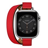 رخيصةأون عصابات Apple Watch-جولة مزدوجة متوافق مع Apple Watchband 38 مم 40 مم 41 مم 42 مم 44 مم 45 مم 49 مم مشبك معدني قابل للتعديل جلد اصطناعي استبدال حزام الساعة إلى iwatch Ultra 2 Series 9 8 7 SE 6 5 4 3 2 1