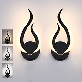 billige Vegglamper for innendørsbruk-2 stk moderne akryl innendørs vegglampe led vegglampe valgfri dimming tofarget svart veggmontert vegglampe egnet for hjemmekontor bar ac85-265v