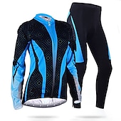 Nuckily Women's Long Sleeve Cycling Jersey with Tights Summer Black Floral Botanical Bike Clothing Suit Windproof Breathable Anatomic Design Reflective Strips Back Pocket Sports Polyester Lycra Floral 35