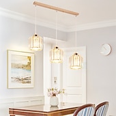 economico Lampadari-Lampadario a tre teste da 65 cm lampada a sospensione a led in cristallo metallo moderno lusso creativo lampada a sospensione