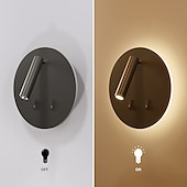 abordables Appliques murales d&#039;intérieur-8w moderne intérieur applique murale led applique murale lecture projecteur avec interrupteur 350 pivotant 2 en 1 5w mur projecteur led applique murale pour chambre de chevet salon salle d&#039;étude