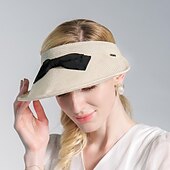 cheap Party Hats-Bohemian Beach Straw Straw Hats with Satin Bowknot 1pc Casual / Holiday Headpiece