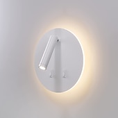 abordables Appliques murales d&#039;intérieur-8w moderne intérieur applique murale led applique murale lecture projecteur avec interrupteur 350 pivotant 2 en 1 5w mur projecteur led applique murale pour chambre de chevet salon salle d&#039;étude