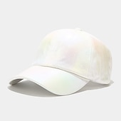 olcso Baseball sapkák-redőzött pu baseball sapka unisex férfi nő csillogó állítható kültéri snapback sapka színes csúcsos sapka színpadi hip-hop sapka
