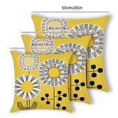 economico stile floreale e vegetale-fodera per cuscino 1pc morbido decorativo quadrato fodera per cuscino federa federa per divano camera da letto di qualità superiore lavabile in lavatrice confezione da 1 cuscino in finto lino esterno