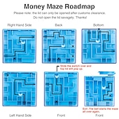 cheap Magic Cubes-2 Pack Maze Piggy Bank Funny Money Jars Money Maze Puzzle Box Perfect Money Holder Puzzle and Brain Teasers for Teenagers and Adults