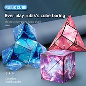 baratos Brinquedos Originais-Cubo ímã fidget mutável cubo mágico anti estresse 3d flip cúbico quebra-cabeça brinquedos quebra-cabeça bola descompressão brinquedos 2 peças