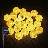 cheap Solar String Lights-Solar LED Lantern String Lights – Waterproof Outdoor String Fairy Lights 1.5M to 3M, Christmas Window Decoration Warm White Bulbs for Outdoor Garden, Party, and Patio Decor
