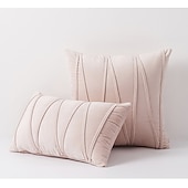 billige Trender innen puter-dekorative kasteputer putetrekk stripet fløyel moderne dekorative solide putetrekk putevar myk koselig til seng sofa sofa bil stue rosa blå salvie grønn brent oransje